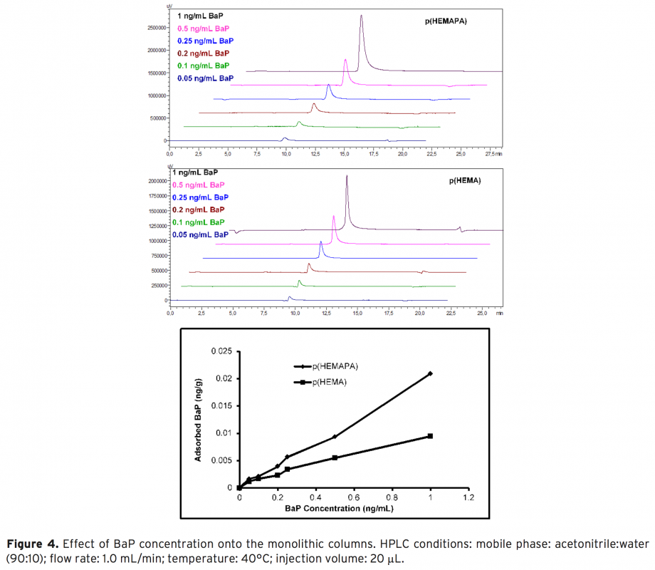 Preparation of Hydrophobic Monolithic Columns for Online Solidphase
